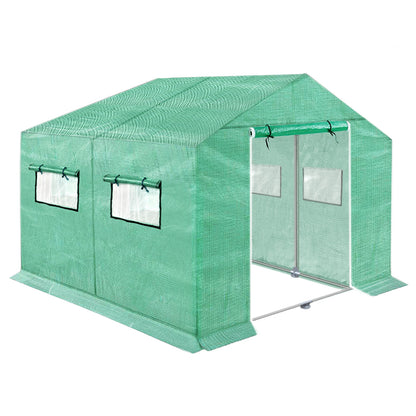Kasfolie – Tuinkas – Broeikas – Kweekkas – Tomatenkas – 4,5x2x2 m – Stevig Plastic – Inclusief Ramen en Deur