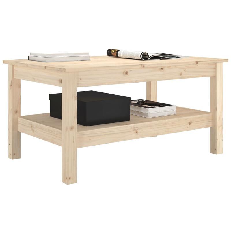 Bijzettafel – Salontafel – Koffietafel – Banktafel – Receptietafel – Massief Pine Hout – 80x50x40 cm – Stevig & Duurzaam