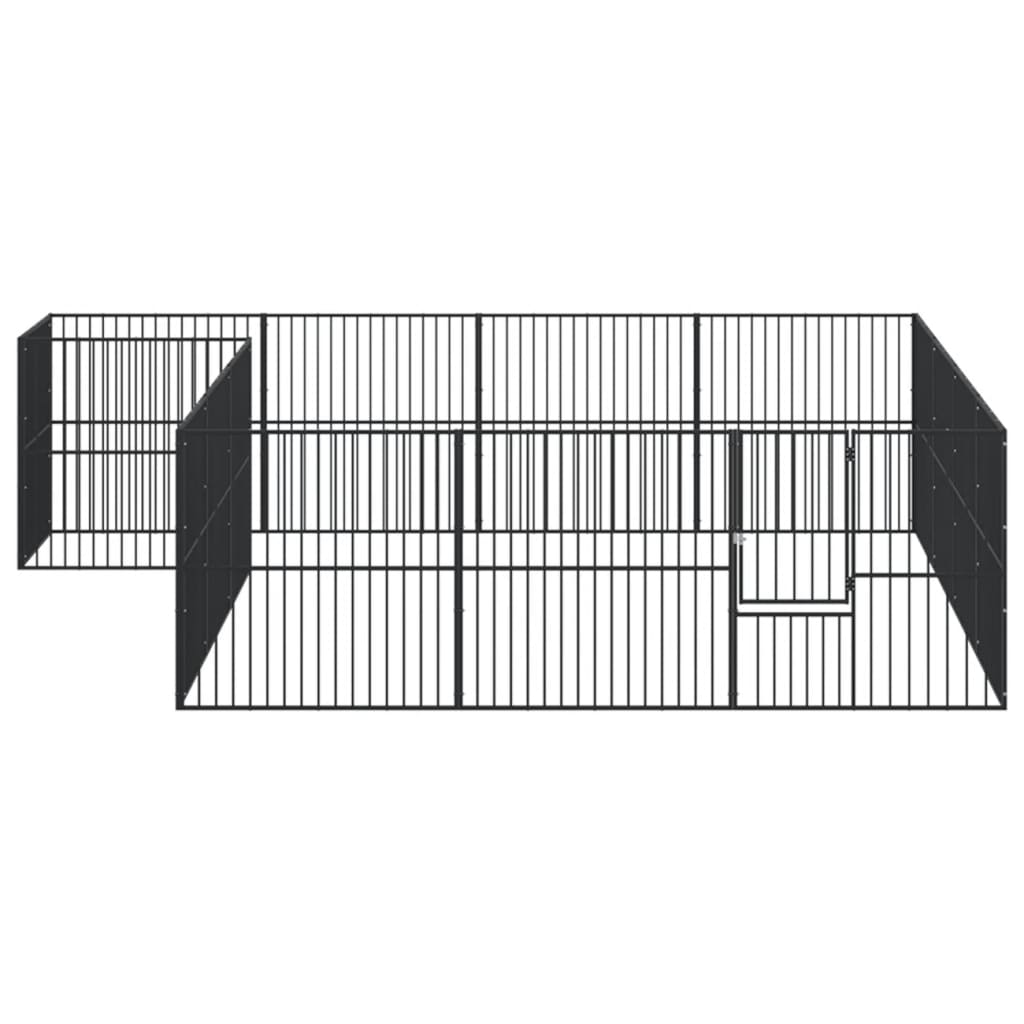 Hondenren – Hondenhok – Dierenren – Puppyren – Konijnenren – 303x300x100 cm – Gegalvaniseerd Staal – Ruime Toegang Zonder Dak