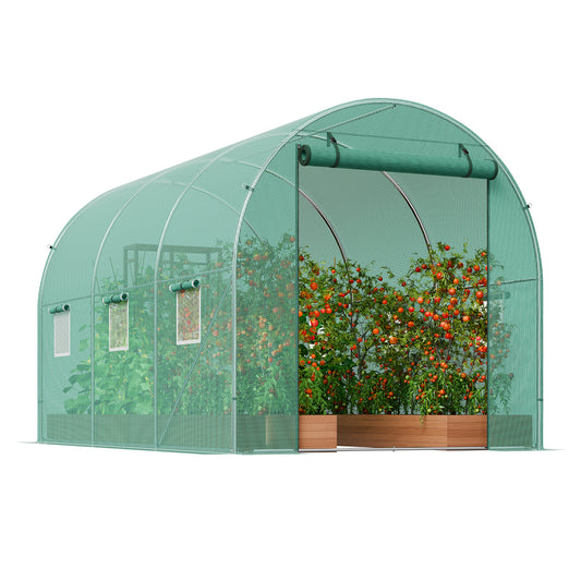 Tunnelkas – Tuinkas – Groentekas – Plantenkas – Kweekkas – Gegalvaniseerd Stalen Frame – Waterdichte UV-bestendige PE Hoes – Walk-In 2,9x2,0x1,9 m