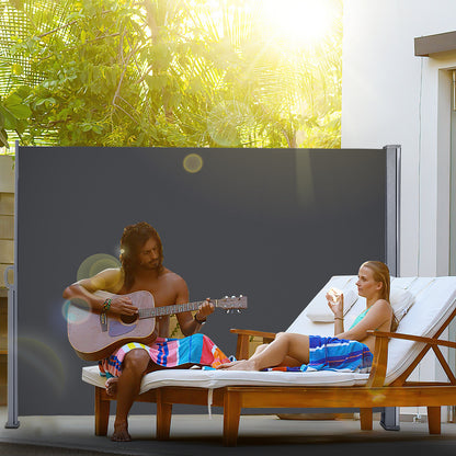 Zonnescherm – Zijdelingse Zonwering – Buitenluifel – Balkonafscherming – Terrasscherm – Stevig Aluminium/IJzeren Frame – 160x300 cm – UV-bestendig en Waterafstotend