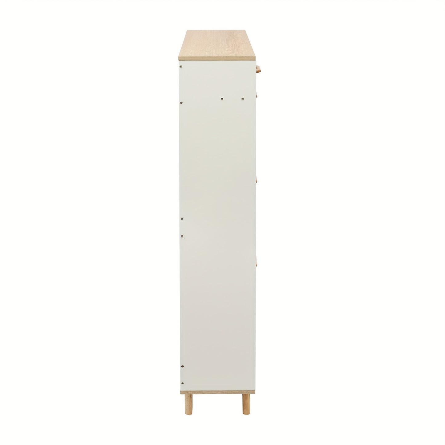Schoenenkast – Schoenopberger – Schoenrek – Schoenenkastje – Schoenenmeubel – Vrijstaand – Warm Wit – 80 cm Breed – Massief Hout – 2 Laden – 15 Paar Opbergruimte