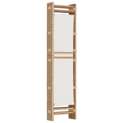 Paravent – Kamerscherm – Roomdivider – Scheidingswand – Privacy Scherm – Vouwbaar – Bamboe & Canvas – 160 cm Breed