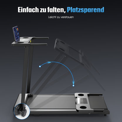 Loopband – Vouwbare Looptrainer – Hardloopband – Fitnessband – Joggingmachine – 2-in-1 Vouwbaar Design – Stille 2.0HP Motor & LED Display