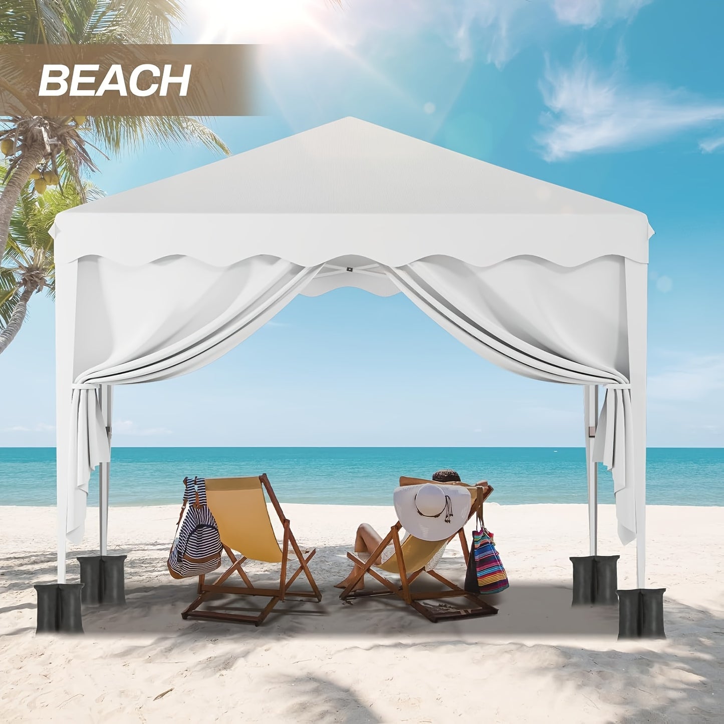 3x3 Pop-Up Gazebo Tent with 4 Side Walls, UV Protection & Sturdy Metal Frame - Foldable Garden Tent for Camping, Weddings, Parties, Outdoor Events - Black, Tents for Camping, Event Shelter, Modern Canopy, Durable Fabric, Even