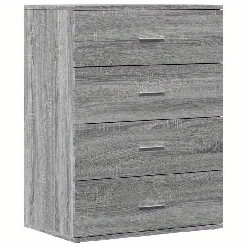 Sideboards – Dressoir – Kast – Opbergmeubel – Wandmeubel – Set van 2 – 60x39x80 cm – Bewerkt Hardhout – Grijs Sonoma – Verwijderbare Planken – Ruimtebesparend