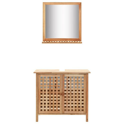 Kaptafel – Schoonheidstafel – Make-uptafel – Toilettafel – Dressingkast – Massief Notenhout – Ruime Spiegel – Compact Formaat