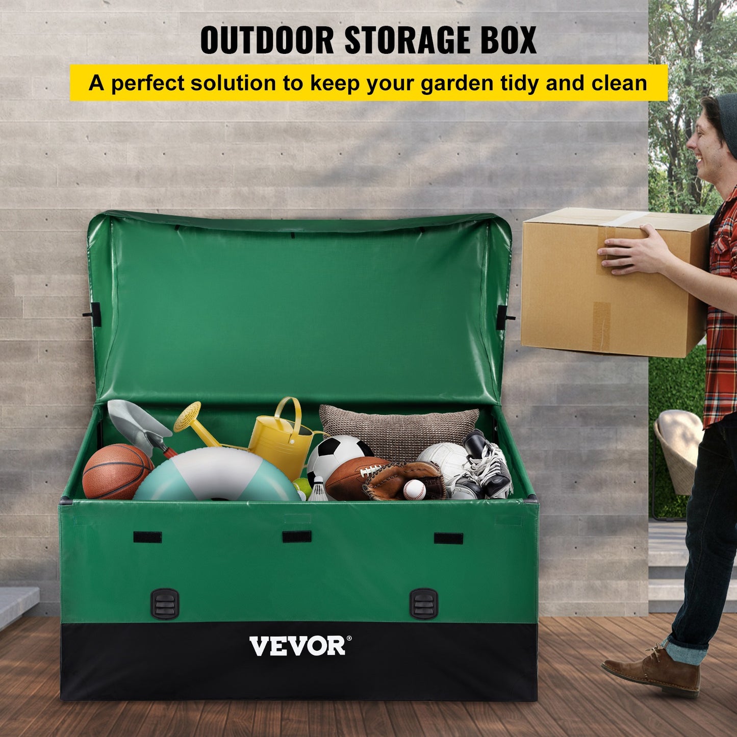 Buitenopslagbox – Tuinbox – Opbergbox Buiten – Terrasbox – Balkonbox – Waterdicht – 230 Gallon Ruimte