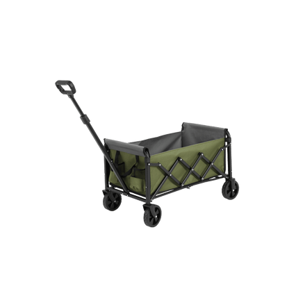 Bolderkar – Steekwagen – Opvouwbare Kar – Transportkar – Tuinkar – Lichtgewicht & Opvouwbaar – Robuust Stalen Frame Army Groen