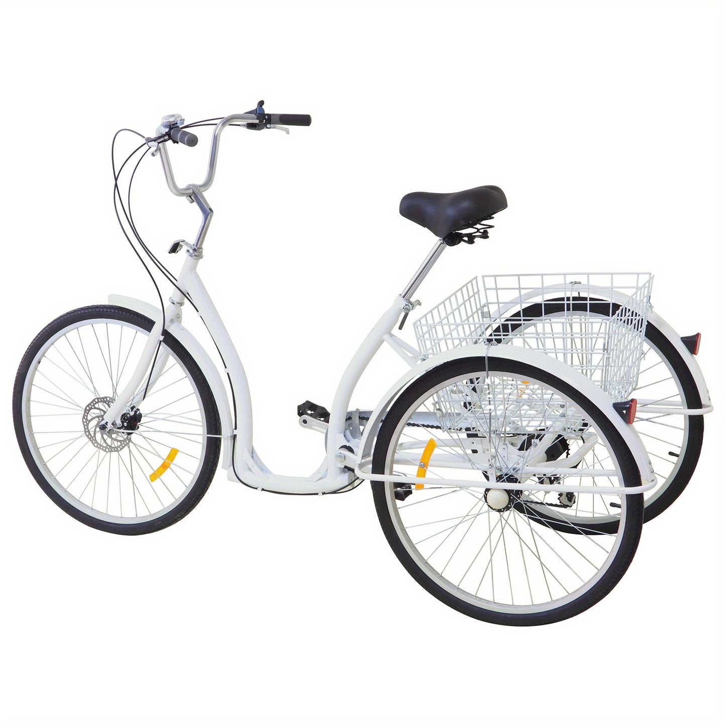 Stadsfiets – Fiets Voor Volwassenen – Comfortabele Stadsfiets – Functionele Fiets – Urban Bike – 6 Versnellingen – Schijfrem & Voormand – Wit