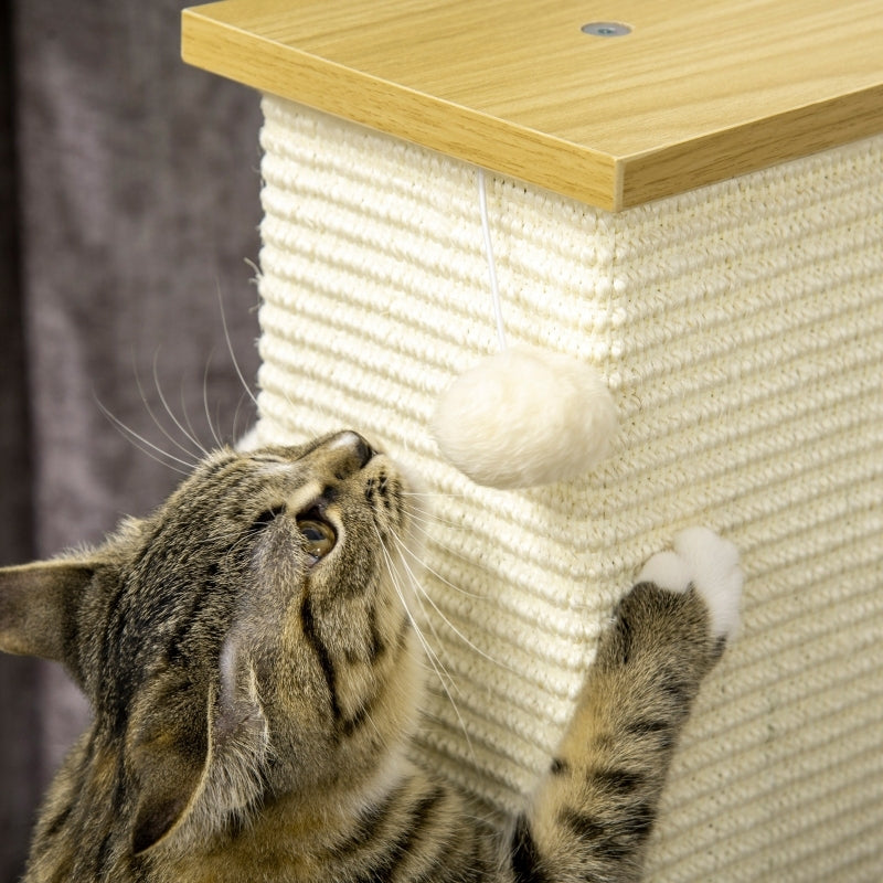 Krabpaal – Kattenkrabpaal – Kattenmeubel – Kattenboom – Krabtoren – Compact 80 cm Hoog – Natuurlijk Sisalmateriaal
