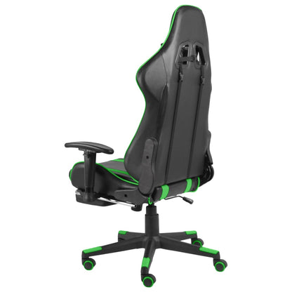 Gamingstoel – Gamestoel – Gaming Chair – Game Stoel – Bureaustoel – Groen – Inklapbare Voetensteun – Ergonomische Hoge Rugleuning