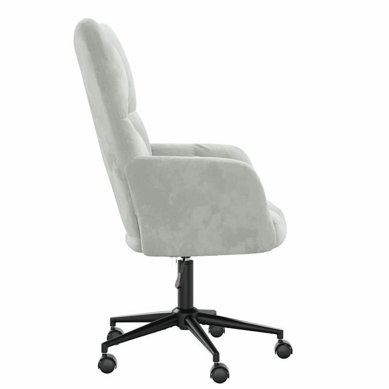 Lounge Fauteuil – Relaxstoel – Zetel – Leunstoel – Lounge Stoel – Lichtgrijs Fluweel – Stevig Metalen Frame – Comfortabele Armleuningen