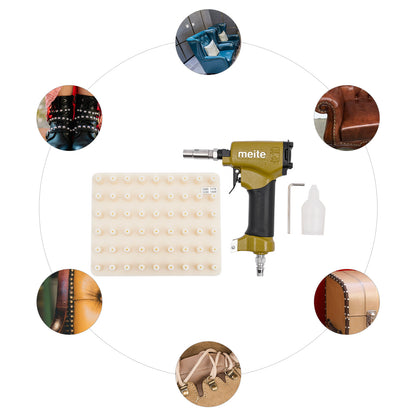 Pneumatische Nietmachine – Nietpistool – Tackergun – Klusapparaat – Meubelmaker Gereedschap – Aluminiumlegering – Hoog Nietcapaciteit 54 Nieten – Lichtgewicht Compact Design