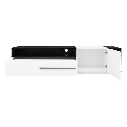 High-gloss TV Stand, Low Cabinet, TV Stand, TV Chest Of Drawers, 170cm - for TVs Up to 70 Inches, with Drawers, Doors And Open Compartments