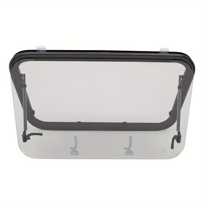 Moderne Caravanraam – Raam Voor Pickup Truck – Trailerraam – Camperraam – Vervangingsraam – Tempered Glas – Aluminium Frame – 65° Ventilatie – Insectenhor – Zwart-Witte Variant