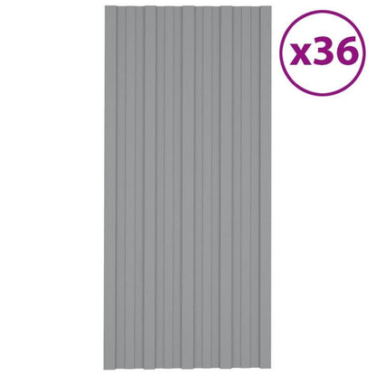 Dakpaneel – Dakplaat – Dakbedekking – Dakplaatset – Dakpanelen – Verzinkt Staal – 36 Stuks – 100x45 cm – Weerbestendig – Duurzaam