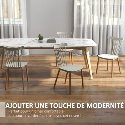 Eetkamerstoel – Stoel – Keukenstoel – Bureaustoel – Designstoel – Grijs – Scandinavisch Design – Beukenhouten Poten