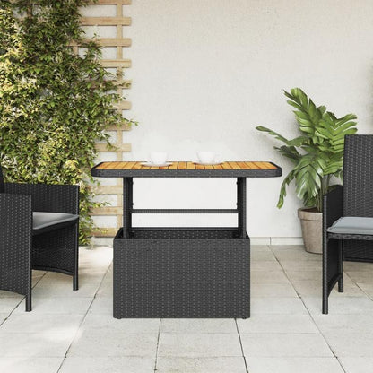 Zwarte Tuintafel – Buiten Tafel – Balkon Tafel – Patio Tafel – Tuin Meubel – Compact 90x55x71 cm – Lichtgewicht & Eenvoudig Zelf Te Monteren