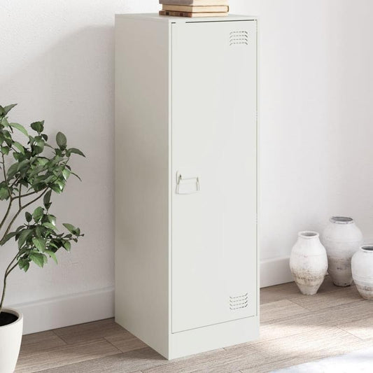 Modern White Metal Sideboard Cabinet with Removable Shelves, 34.5x39x107cm - Contemporary Style, Floor-Standing Storage Organizer for Home or Office, Cabinet Storage, Minimalist Design, Smooth Finish