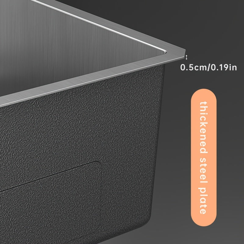 26.7×17.7-inch Black Freestanding Kitchen Sink with Honeycomb Surface, 3-Setting Pull-Down Faucet, Accessories for Glass Rack Soap Dispenser Cutting Board, Modern Minimalist Design Easy Installation Suitable for Countertop a