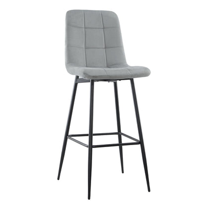 Velvet Fauteuils – Velours Stoelen – Relaxstoelen – Lounge Stoelen – Grijs Met Zwart Houten Frame – Inclusief Voetsteunen – Onderhoudsvriendelijk Hardhouten Frame