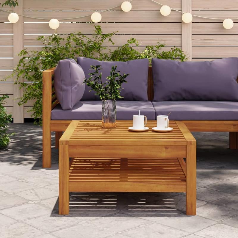 Coffee table 65x65x35cm massief acaciaWood Removable, suitable for indoor use and suitable for all seasons
