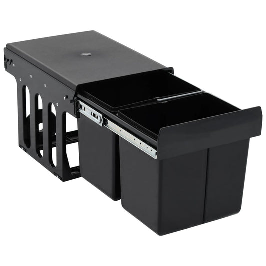 Onderkast Organizer – Afvalbak – Prullenbak – Afvalemmer – Keukenopberger – RVS 36 Liter – Soft-Close Dual Compartiment