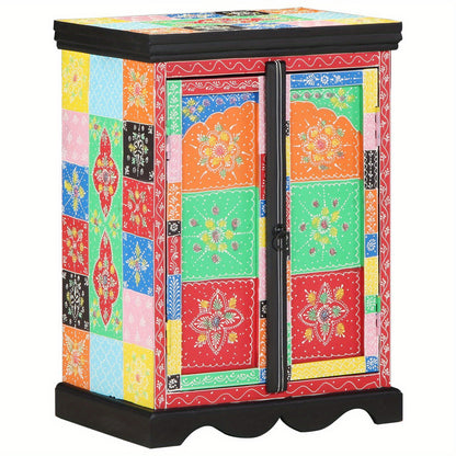 Sidetable – Consoletafel – Wandtafel – Haltafel – Bijzettafel – Massief Mangohout – Kleurrijk Design – 50x30x75 cm – Stevig & Compact