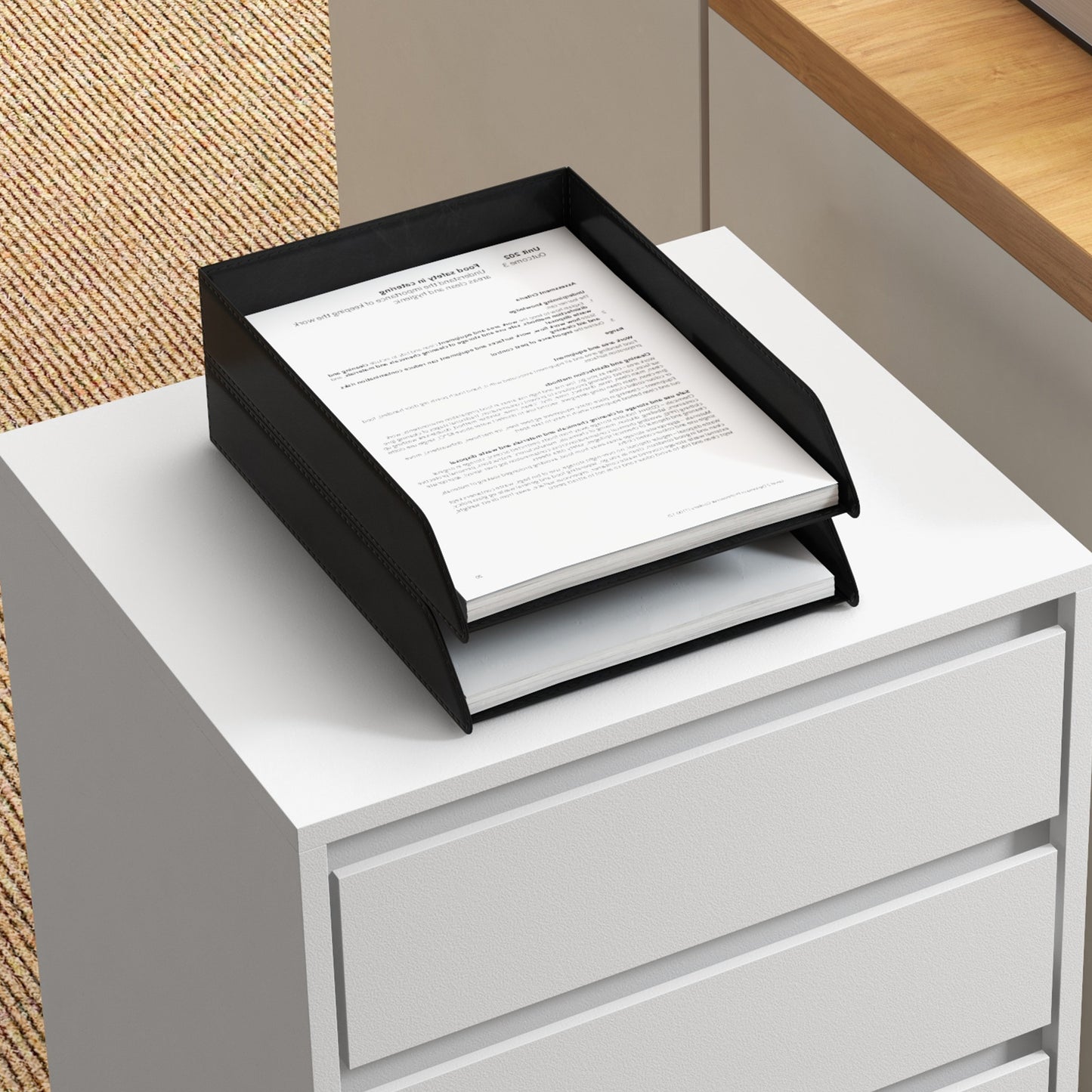 Mobiele Ladekast – Opberglade Kast – Bureaukast – Rollende Ladekast – Kantoorkast – 4 Lades – E1 MDF Hout – Wieltjes Met Rem