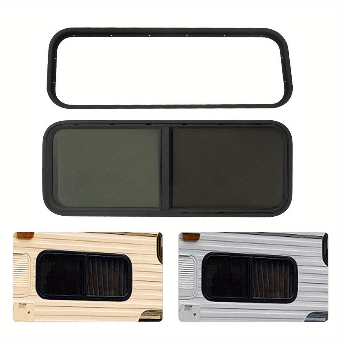 Caravanraam – Camperraam – Schuifraam – Zijraam – Ventilatieraam – Aluminium Frame – Insectengaas – 100x40 cm – Waterdicht & Duurzaam