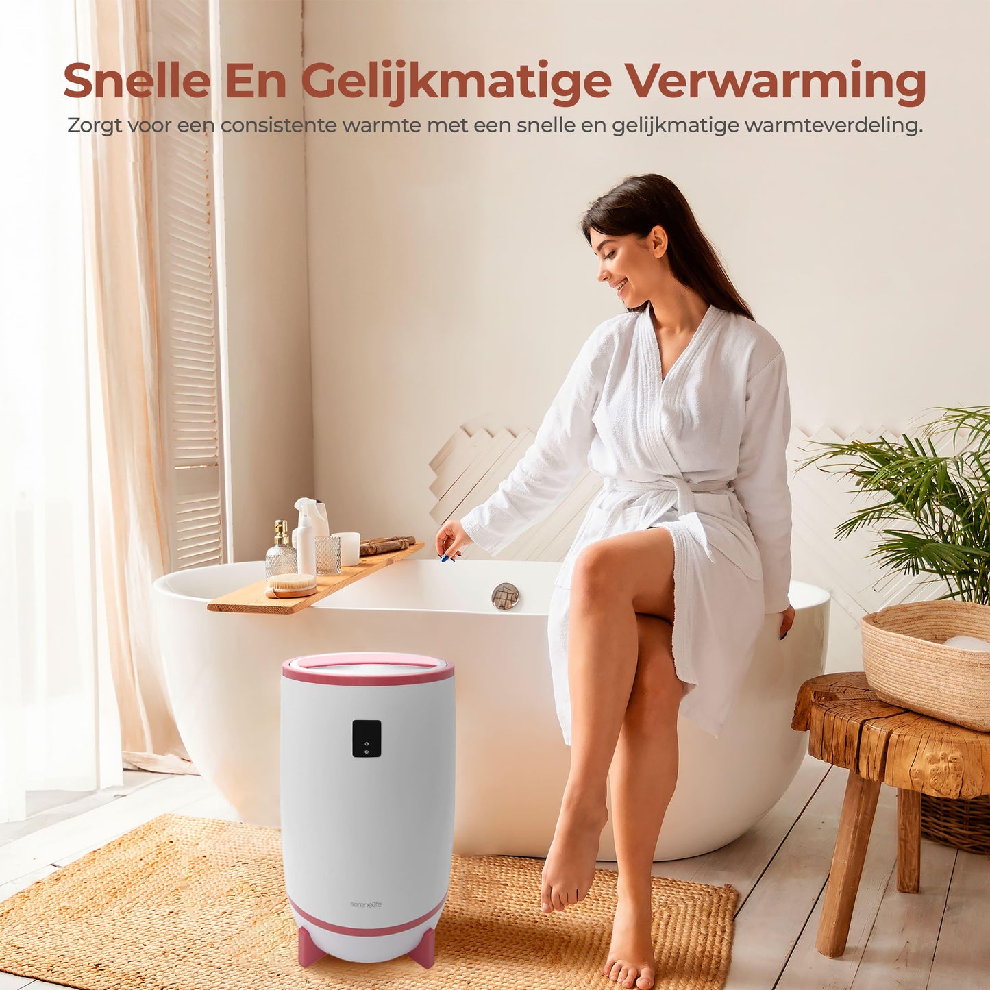 Handdoekenwarmer – Elektrische Handdoekenverwarmer – Handdoekdroger – Handdoekradiator – Warme Handdoeken – Roze Kleur – Timer Met Geurfunctie – Automatische Uitschakeling