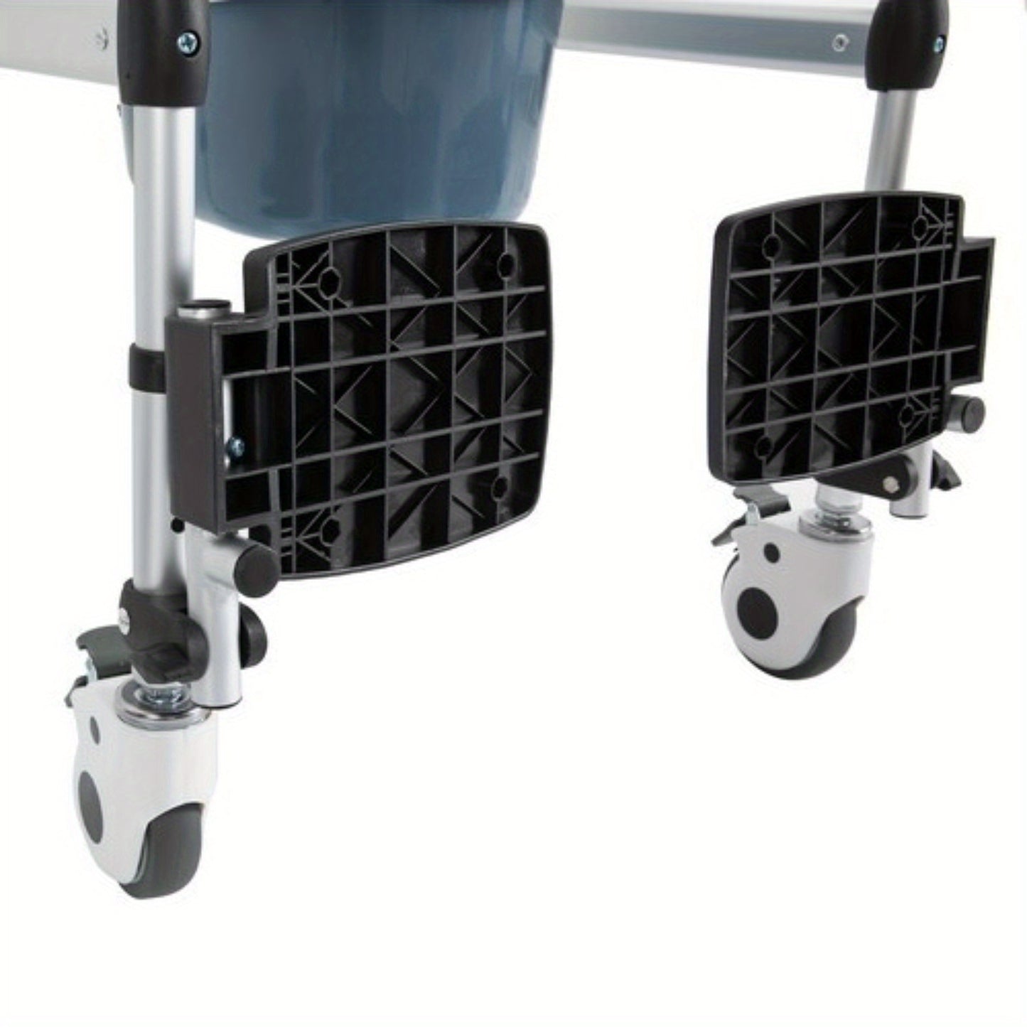 Douchestoel – Douchezitje – Badstoel – Douchekruk – Badkruk – Verstelbare Hoogte – Stabiel Tot 160 kg – Inklapbaar – Aluminium Frame – Ergonomisch Geplaatst – Veiligheidsriem – Antislip Wielen – Bidet – Zitting Met Bekleding – Zilver