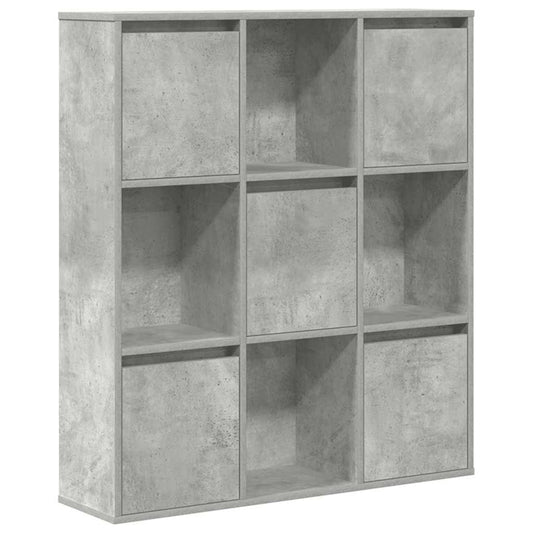Boekenkast – Boekenrek – Opbergkast – Vakkenkast – Wandkast – Betonlook – Freestanding – 89,9x24,1x101,6 cm – Hoogwaardig Engineered Wood