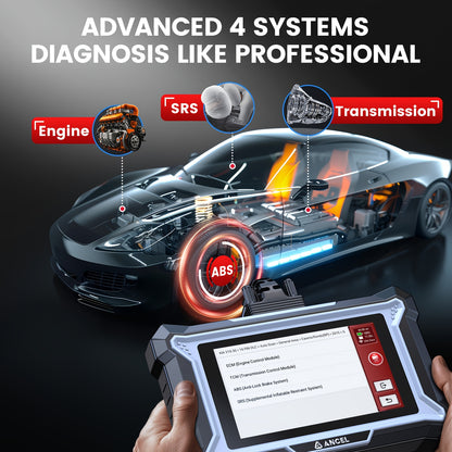 OBD2 Scanner Auto – Diagnose Tool – Code Reader – Foutcode Scanner – Auto Diagnostiek – 4 Systemen Uitlezen – Groot Kleurenscherm