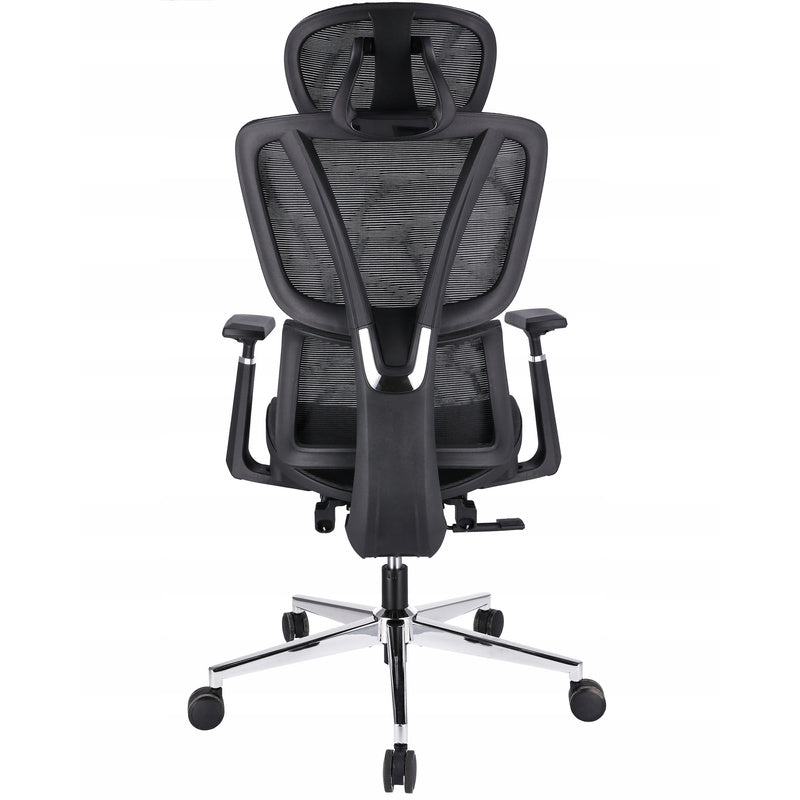 Fauteuil – Bureaustoel – Relaxstoel – Draaifauteuil – Werkstoel – Ergonomische Hoofdsteun – Verstelbare Voetensteun - Zwart