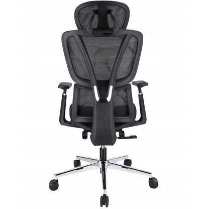 Fauteuil – Bureaustoel – Relaxstoel – Draaifauteuil – Werkstoel – Ergonomische Hoofdsteun – Verstelbare Voetensteun - Zwart