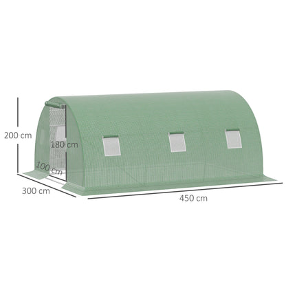 Kaskas – Tuinkas – Groentekas – Plantkas – Serre – Ruime 13,5 m² Tuinkas Tunnel – Stevig Verzinkt Stalen Frame en UV-bestendige PE Afdekking