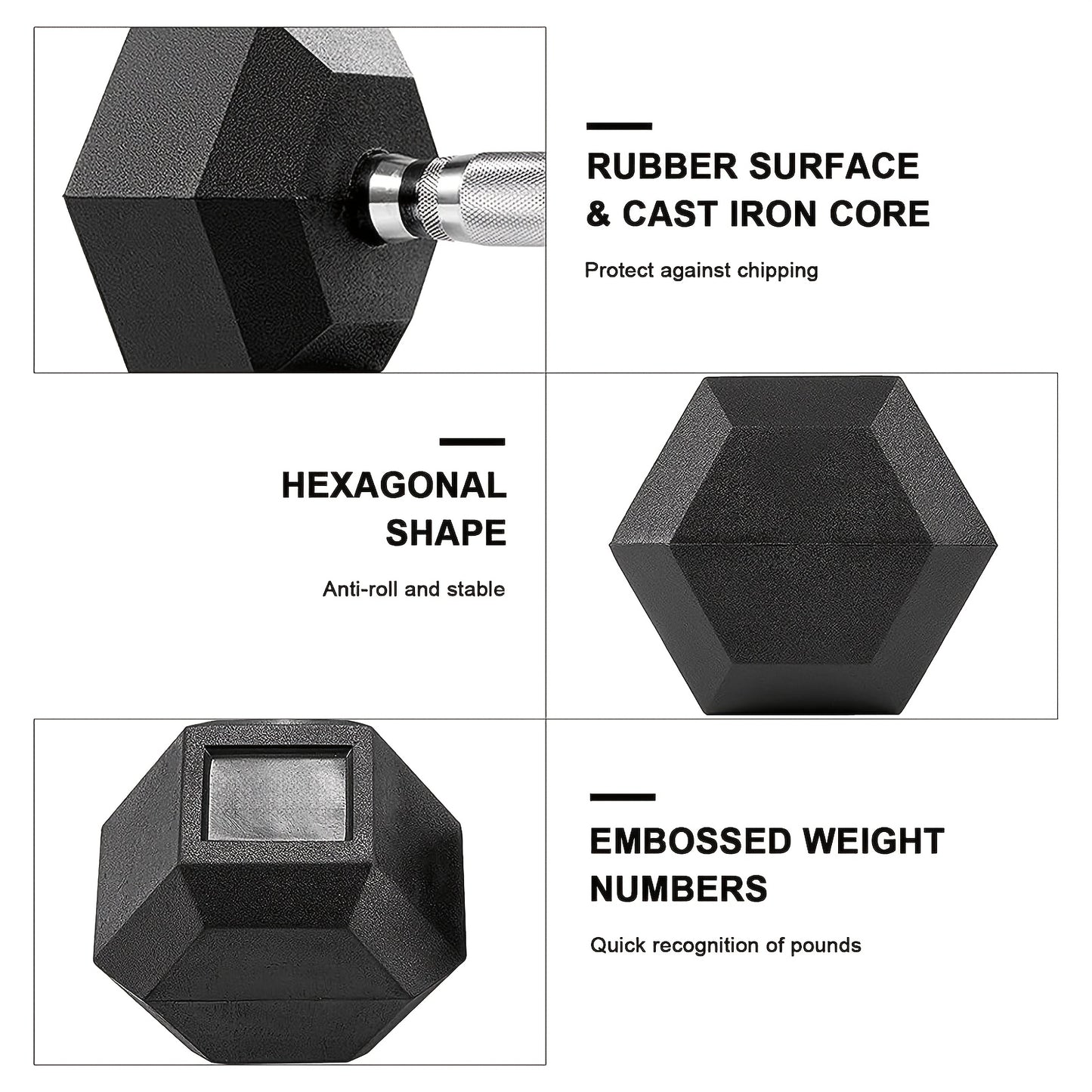Halters – Dumbbells – Halterset – Gewichten – Verstelbare Dumbbells – 2x 10 kg – Gietijzer Met Antislip Coating – Ergonomische Handvatten