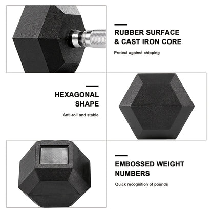 Halters – Dumbbells – Halterset – Gewichten – Verstelbare Dumbbells – 2x 10 kg – Gietijzer Met Antislip Coating – Ergonomische Handvatten