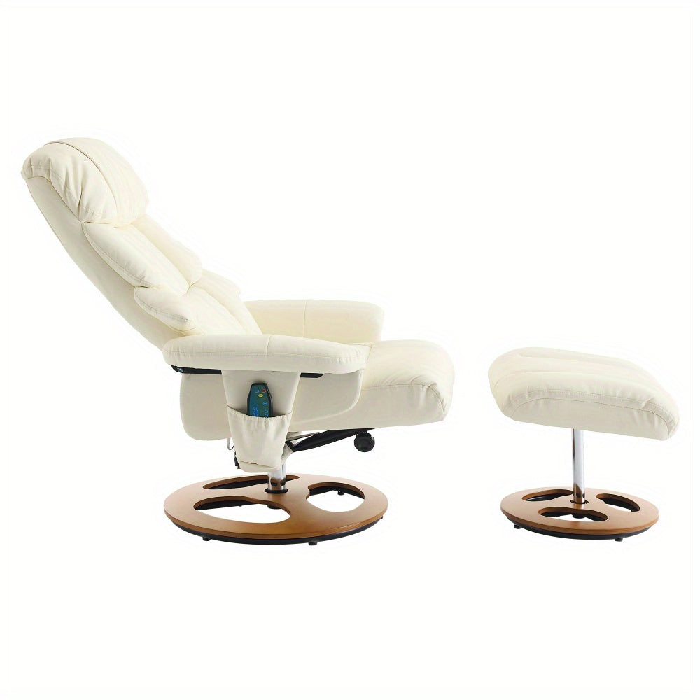 Draaifauteuil – Relaxfauteuil – Lounge Chair – Schommelstoel – Fauteuil Beige – 360° Draaibaar – Onderhoudsvriendelijke Stof