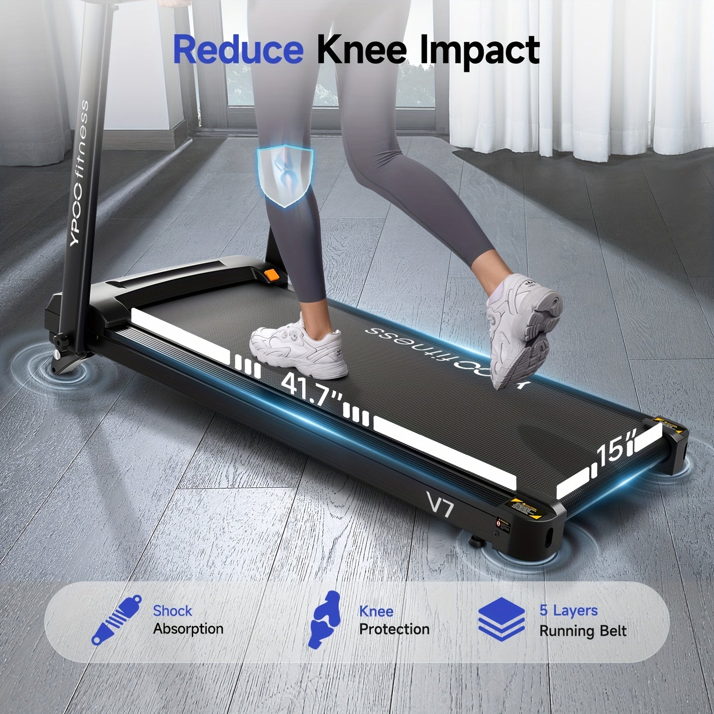 Loopband – Wandelband – Hardloopband – Walking Pad – Treadmill – Inklapbaar Ontwerp – 8% Hellingfunctie