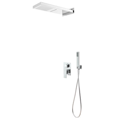 Douchesysteem – Regendouche – Douche Set – Handdouche – Douchekraan – Roestvrij Staal – Grote Regendouchekop – Anti-kalk Nozzles
