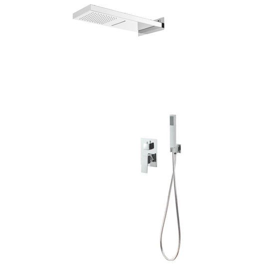 Douchesysteem – Regendouche – Douche Set – Handdouche – Douchekraan – Roestvrij Staal – Grote Regendouchekop – Anti-kalk Nozzles
