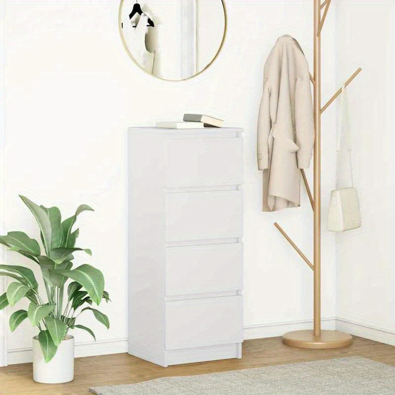 Dressoir – Kast – Opbergmeubel – Ladekast – Sideboard – Wit – Compact 37,5x35x99 cm – Hoogwaardige Hout & Kunstplaat
