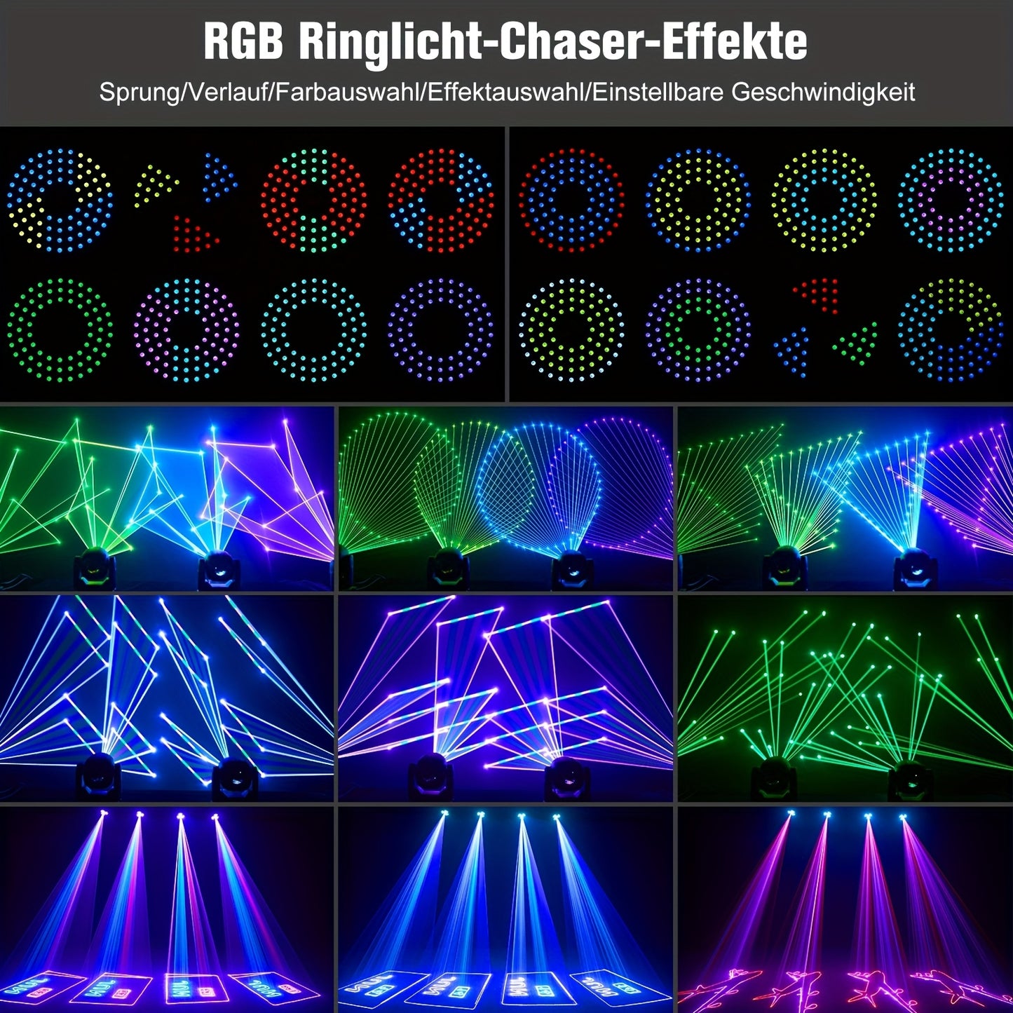 Movinghead Light – DJ Licht – Podiumverlichting – Discolamp – RGB LED – 2W Krachtige LED – 3D RGB Animatie