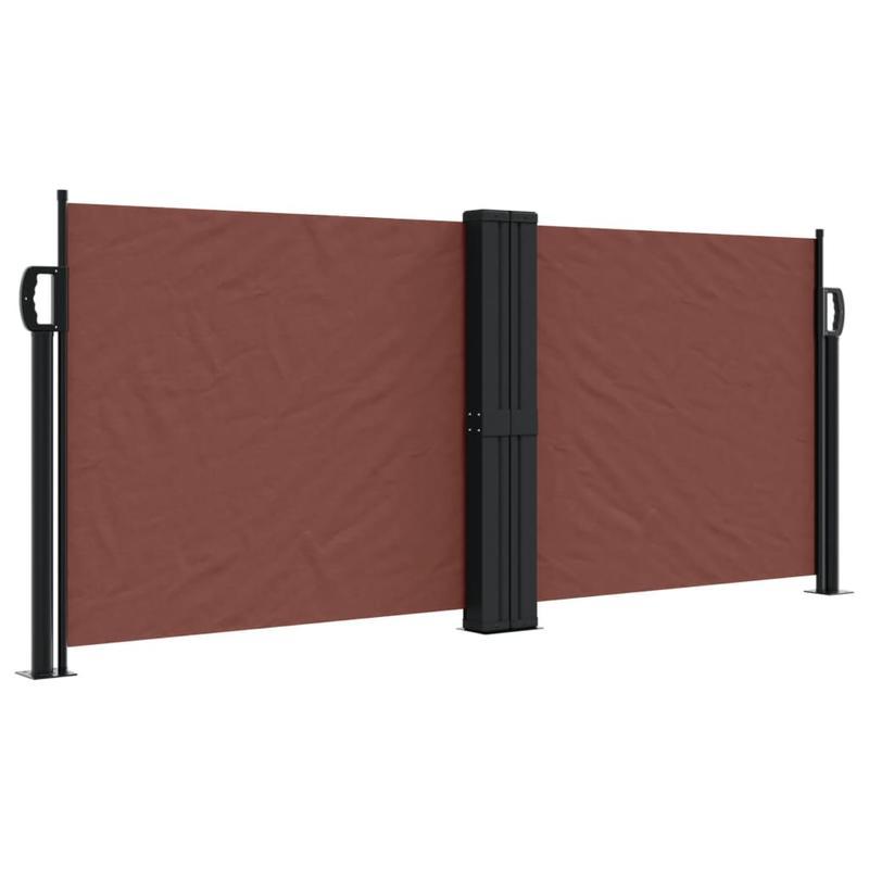 Retractable Windshield 100x600cm (38.5x20in) - Removable Temporary Outdoor Blackout Curtain with Red Accents, 81- Light Blocking, Durable Fabric for Patio, Balcony, Garden & Poolside Protection, Patio Privacy, Stylish Window
