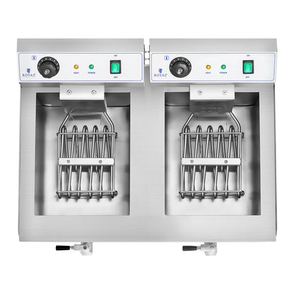Double-Chamber Gastronomic Fryer with Taps 230V 2X16L - QUORE