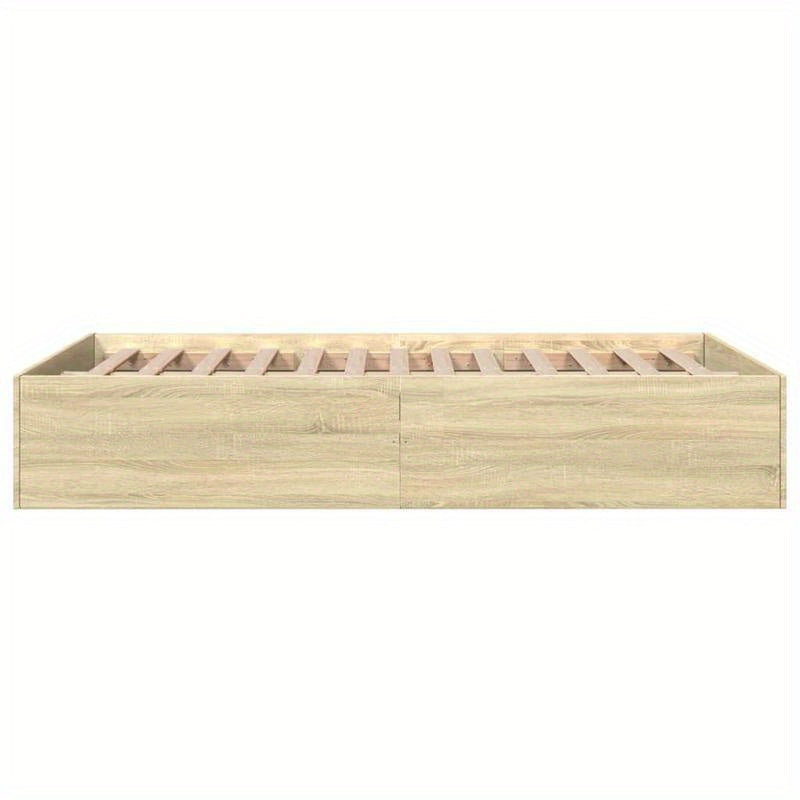 Bedframe – Ledikant – Bedbodem – Slaapkader – Onderstel – Sonoma Eiken – 140x200 Cm – Hoogwaardig Kunsthout