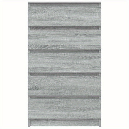 Ladekast – Kast – Opbergkast – Ladeblok – Ladekast Sonoma Grijs – Geperst Hout – 60x36x103 cm